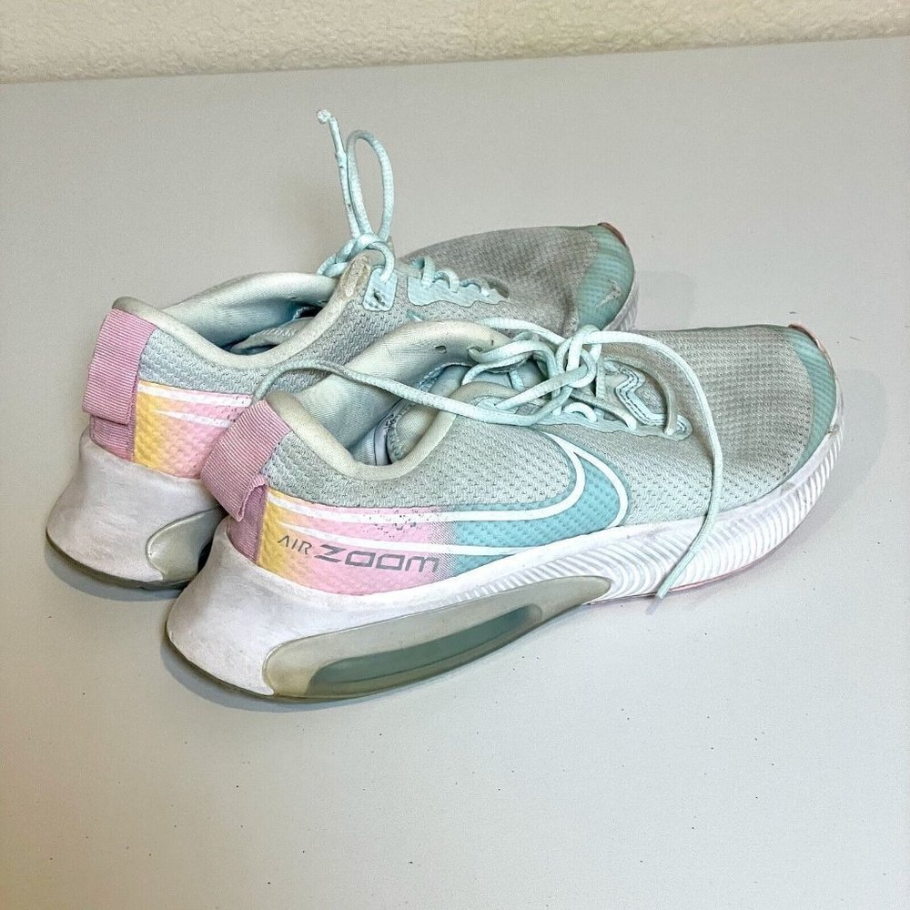 Nike Air Zoom Arcadia‎ SE GS Athletic Sneaker 4.5 Youth Glacier Blue Pink Melon